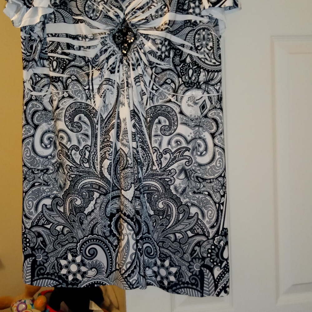 Dressy Black and White Shirt by Apt.9
